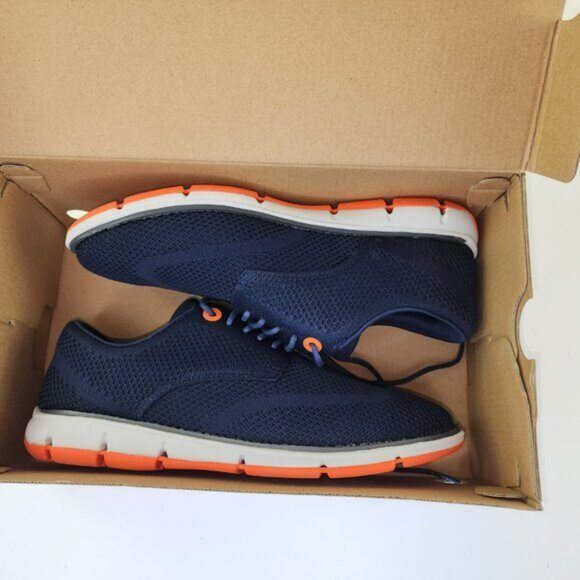 New SWIMS Olsen Knit Casual Lace Navy Blue Shoes (8 US) main image 5